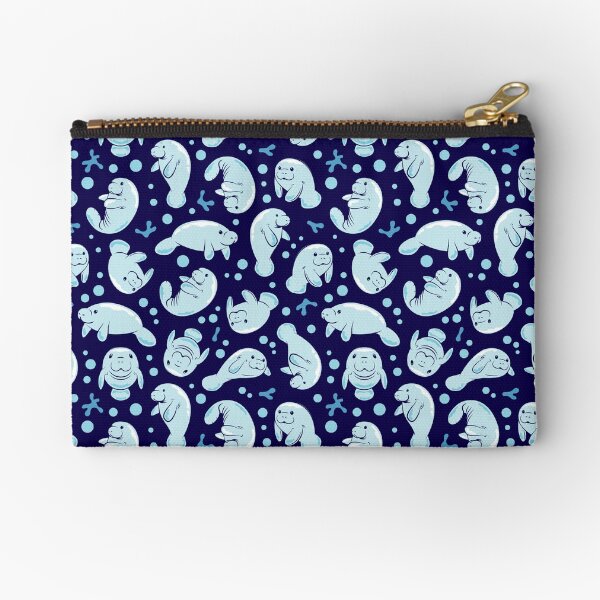 Aperçu de l'œuvre Motif mignon de lamantin - Motif sous-marin bleu créée et vendue par Bangtees.