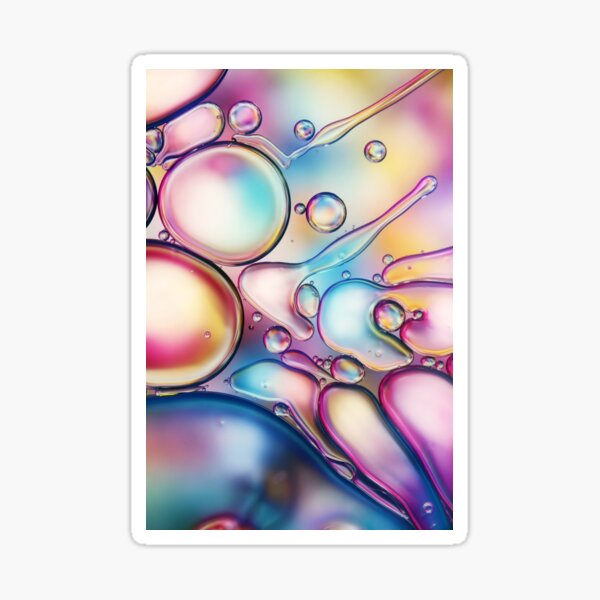 Rainbow Bubble Splash Pegatina