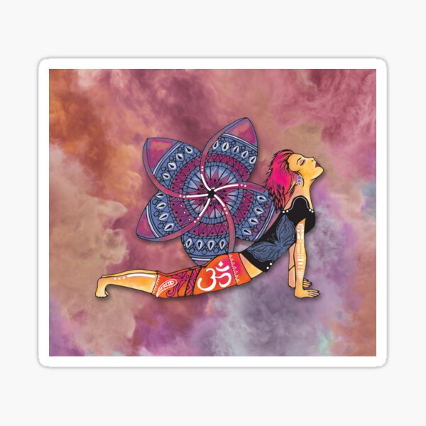 Yoga Upward Facing Dog Sticker