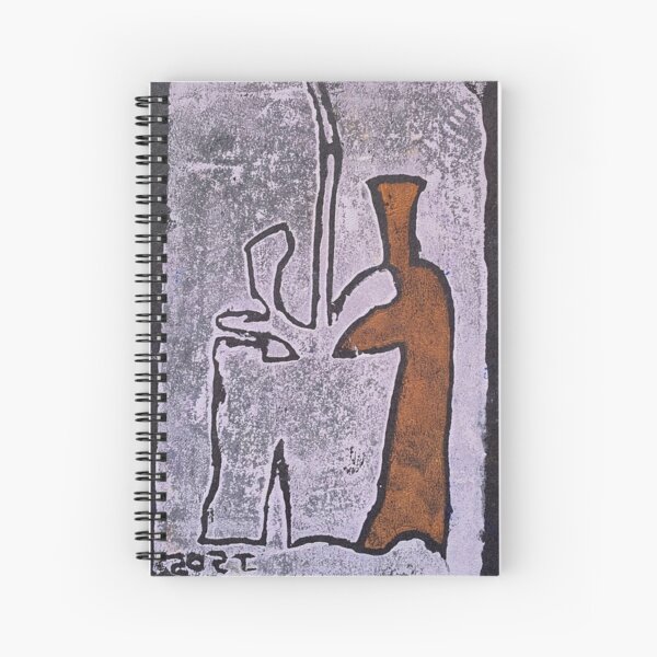 Orange Bottle Pink Plant Spiral Notebook