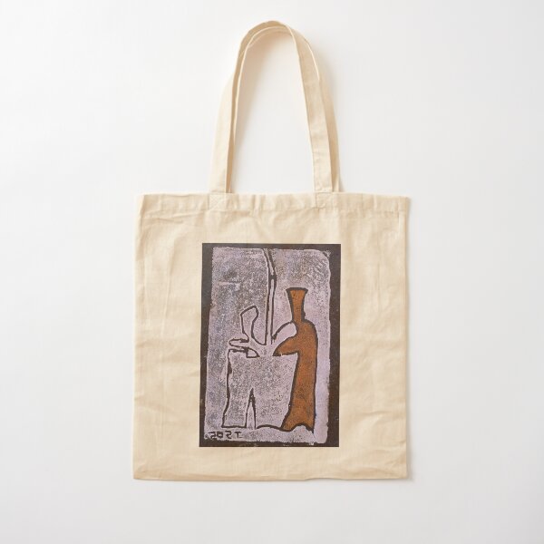Orange Bottle Pink Plant Cotton Tote Bag