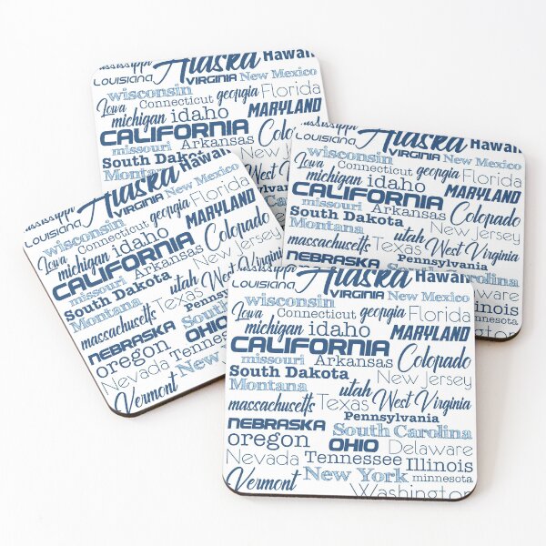 Item preview, 50 States of America in Blue designed and sold by digitalknight.