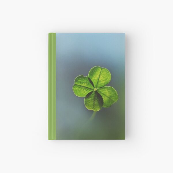 Lucky Charm Four Leaf Clover. Irish Lucky Shamrock Hardcover Journal