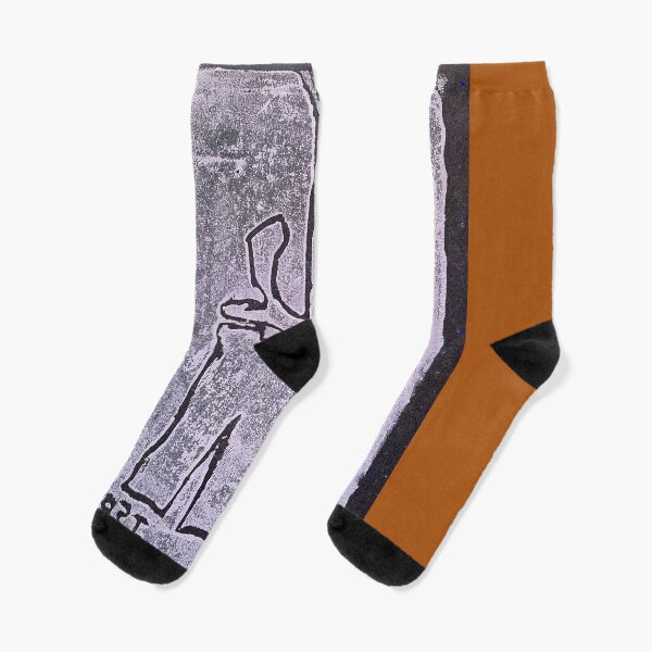 Orange Bottle Pink Plant Socks