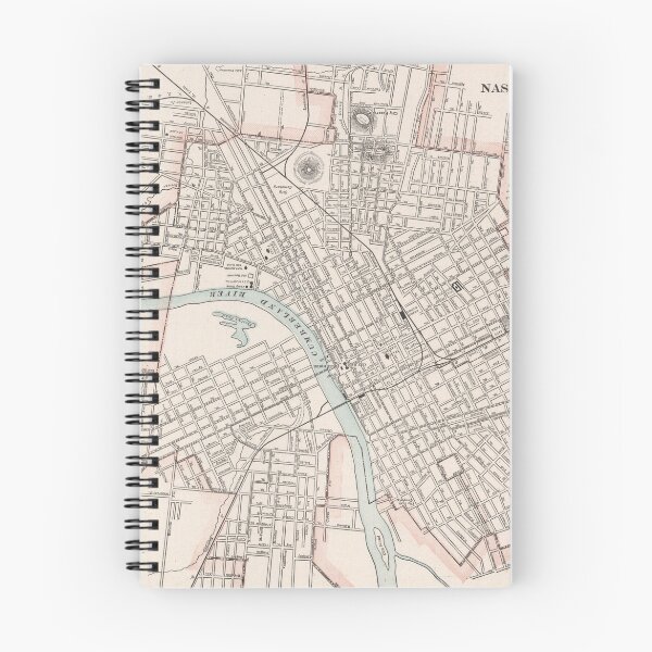 Item preview, Vintage Map of Nashville Tennessee (1901) designed and sold by BravuraMedia.