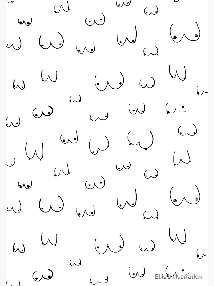 Boobie Boob Print!  Spiral Notebook for Sale by Ellie's Illustration