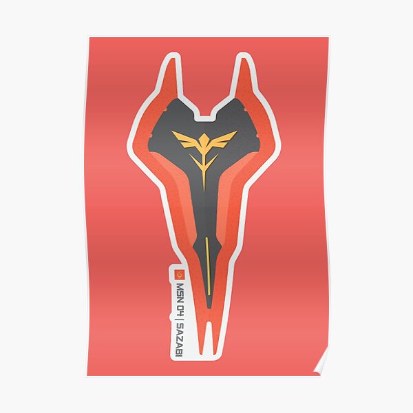 Mobile Suit Gundam Char Aznable Emblem Poster By Fareast Redbubble