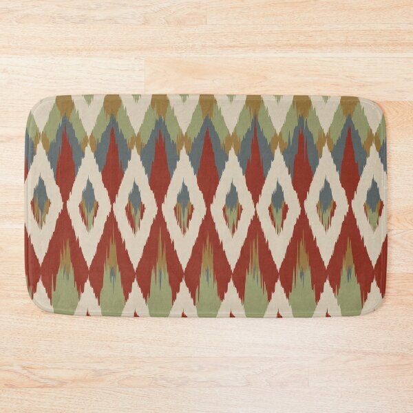 Item preview, Boho Ikat Pattern, Red, Teal, Green, Mustard Yellow designed and sold by meggydesigns.