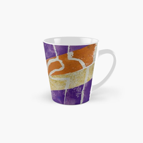 Striped Orange Purple Plant Tall Mug