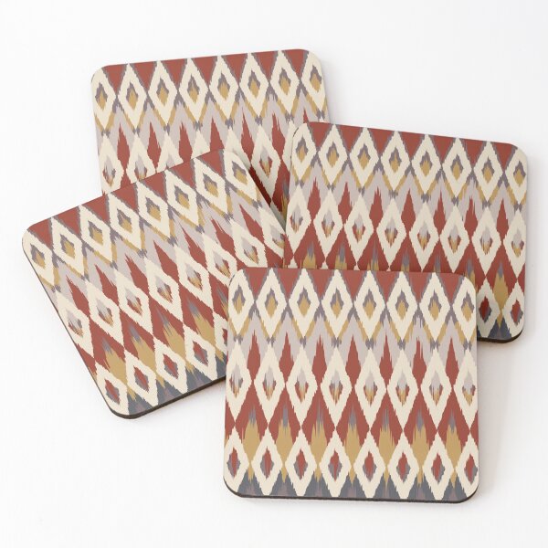 Item preview, Boho Ikat Pattern, Red, Gray, Mustard Yellow designed and sold by meggydesigns.