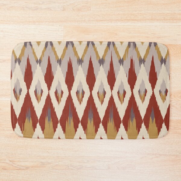 Item preview, Boho Ikat Pattern, Red, Gray, Mustard Yellow designed and sold by meggydesigns.
