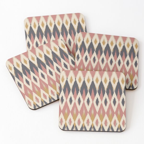 Item preview, Boho Ikat Pattern, Pink, Mustard Yellow, Charcoal Gray designed and sold by meggydesigns.