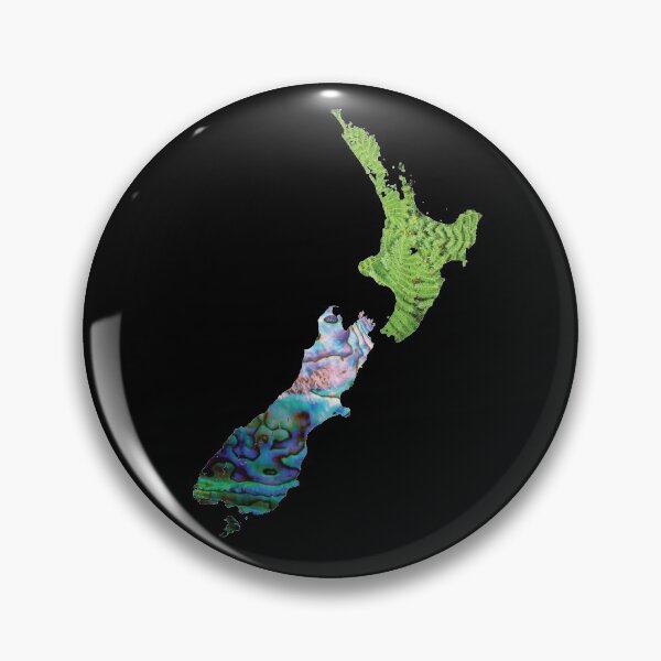 Item preview, MAPA DE NUEVA ZELANDA SIMPLE PAUA FERNS designed and sold by Madjack Tees Kiwi SuperStore.