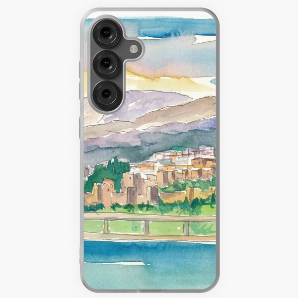 Item preview, Malaga Port View Of City And Alcazaba Fortress designed and sold by artshop77.