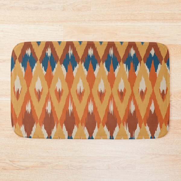 Item preview, Boho Ikat Pattern, Orange, Blue, Terracotta, Yellow designed and sold by meggydesigns.