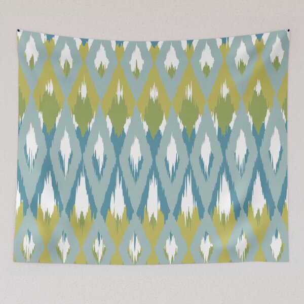 Item preview, Boho, Ikat Pattern, Teal, Mustard, Green designed and sold by meggydesigns.