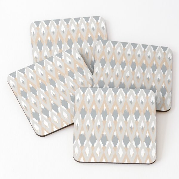 Item preview, Boho, Ikat Pattern, Blush, Gray, Charcoal designed and sold by meggydesigns.