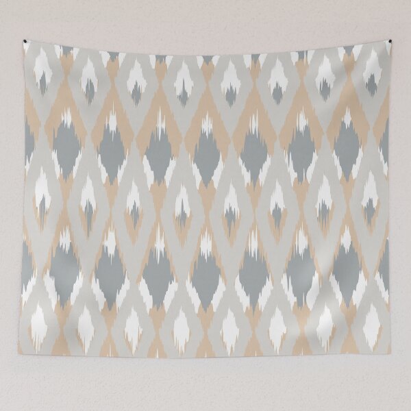 Item preview, Boho, Ikat Pattern, Blush, Gray, Charcoal designed and sold by meggydesigns.