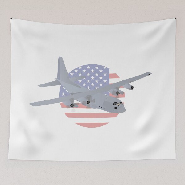 Item preview, Air Force Hercules with US Flag designed and sold by NorseTech.