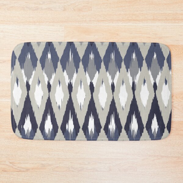Item preview, Boho, Ikat Pattern, Gray, Indigo, Navy, Blue designed and sold by meggydesigns.