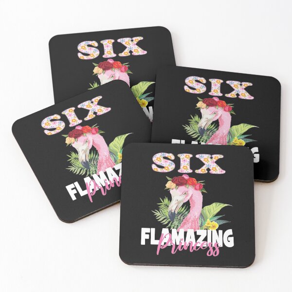Item preview, Six Flamazing Princess 6th Girls Birthday 6 Years Old product designed and sold by Grabitees.