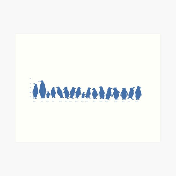 Penguin Line-up Art Print