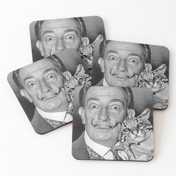 Item preview, Salvador Dali photo with ocelot and cane. designed and sold by JustynaWarsaw.
