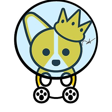 Artwork thumbnail, Ello Corgi | Astronaut Wearing Space Suit Galaxy Cosmonaut by jayrauler