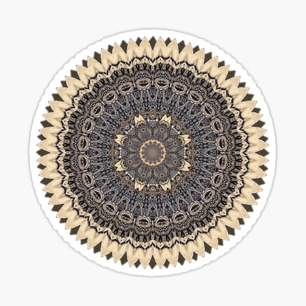 Wolf Wood Mandala Hand Painted Skateboard Art Sticker
