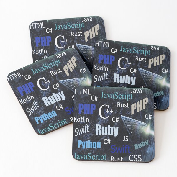 Item preview, Programming languages blue pattern designed and sold by ivanoel.