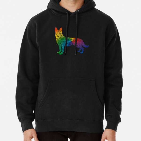 German Shepard Warm Colors Pullover Hoodie