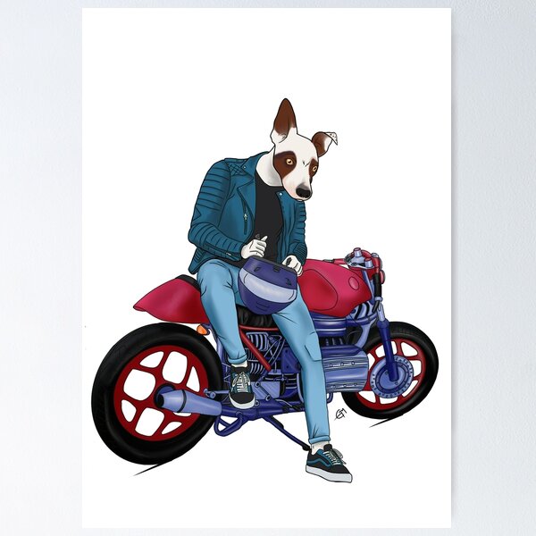 Item preview, Dog on motorcycle designed and sold by estanisaboal.