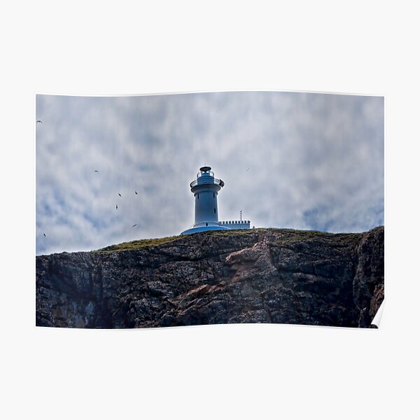 " Lighthouses are lonely figures" (Tianne Albrow 2012) Poster