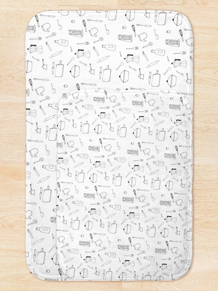 Vista alternativa de Alfombra de baño Elementos de cocina - Pattern