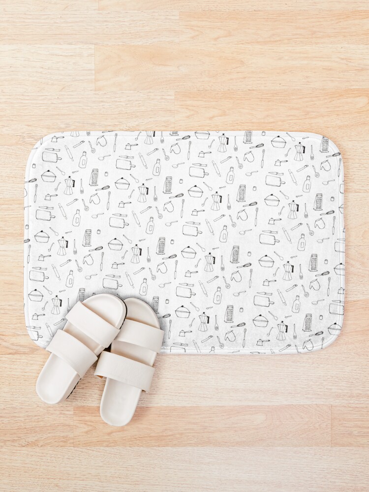 Vista alternativa de Alfombra de baño Elementos de cocina - Pattern