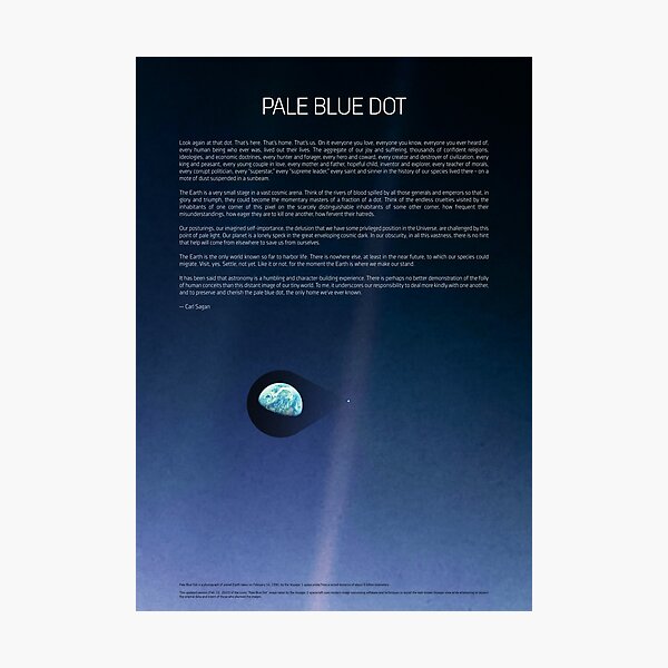 Pale Blue Dot — Voyager 1 ⛔ 2020 revision Photographic Print