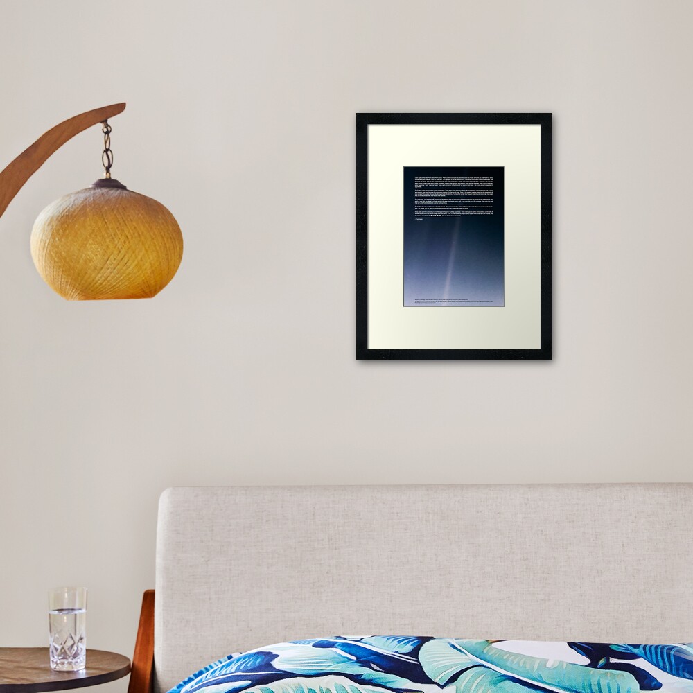 Pale Blue Dot — Voyager 1 ⛔ 2020 revision Framed Art Print