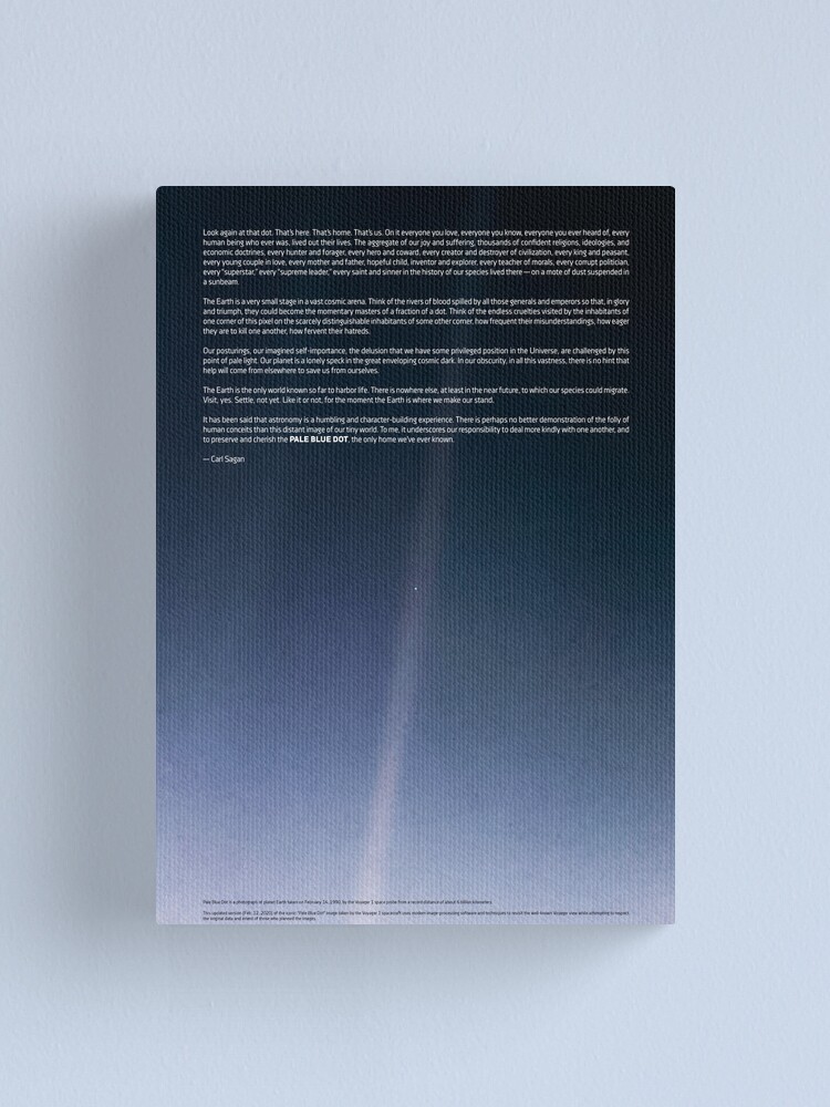 Alternate view of Pale Blue Dot — Voyager 1 ⛔ 2020 revision Canvas Print