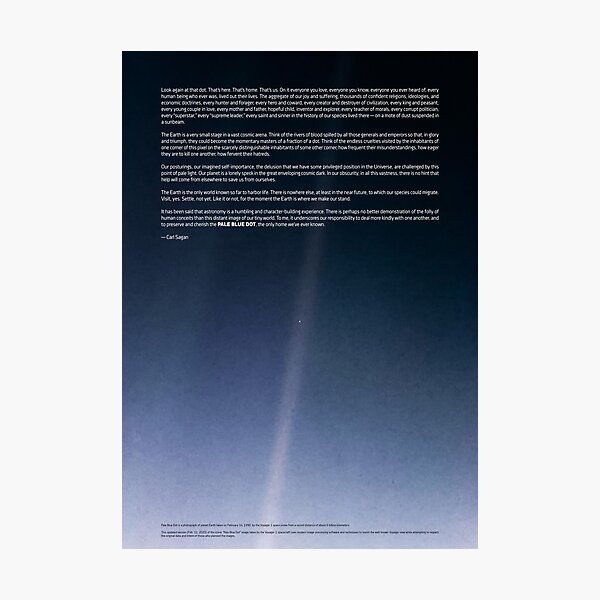 Pale Blue Dot — Voyager 1 ⛔ 2020 revision Photographic Print