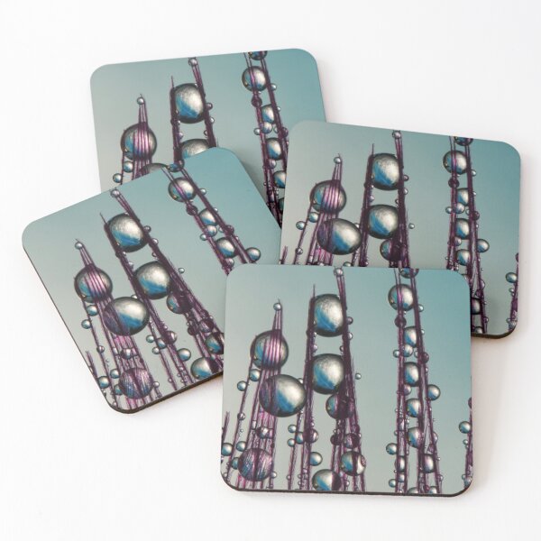 Item preview, Silver & Blue Feather Drops designed and sold by SharonJ.