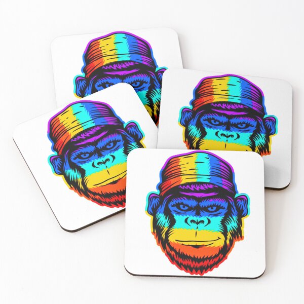 Item preview, Monkey with rainbow color designed and sold by khalifadahmane.