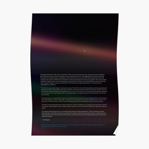 Pale Blue Dot — Voyager 1 ⛔ HQ-quality Poster