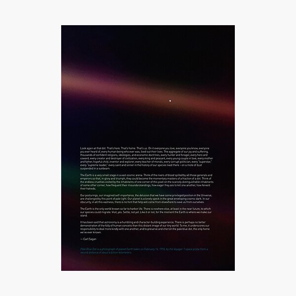 Pale Blue Dot — Voyager 1 ⛔ HQ-quality Photographic Print