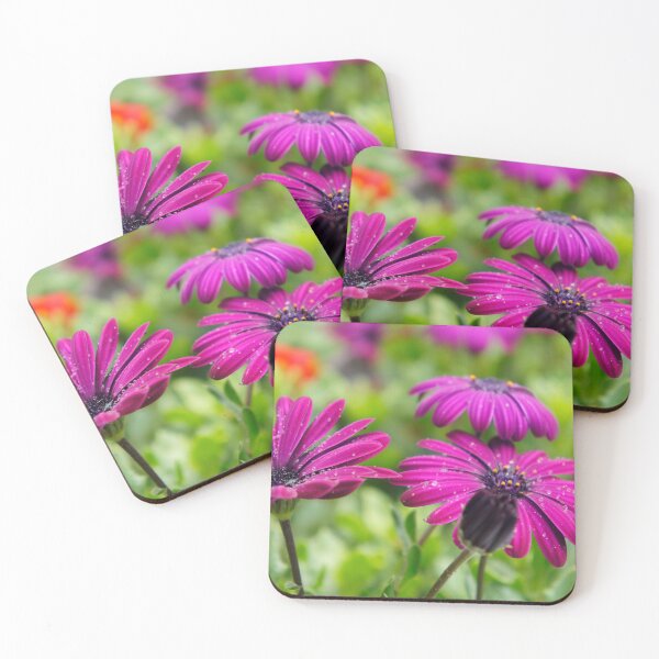 Item preview, Purple flowers in the drops of morning dew designed and sold by Fluffy-Des.