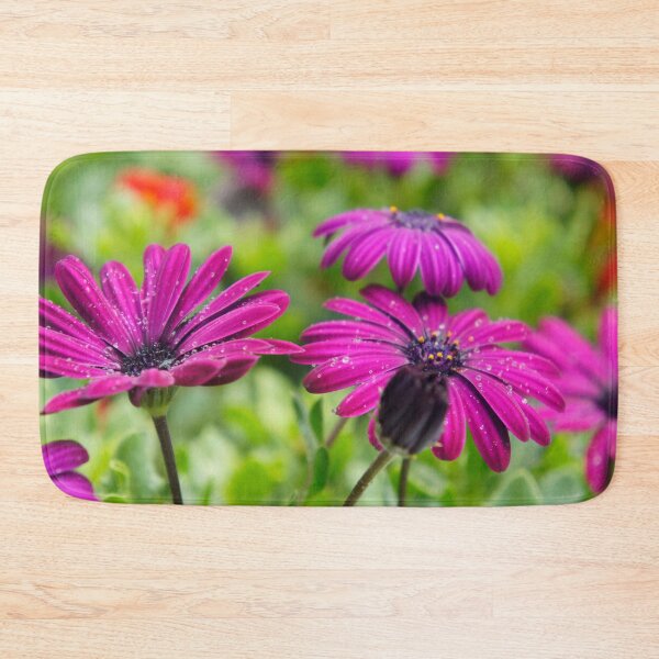 Item preview, Purple flowers in the drops of morning dew designed and sold by Fluffy-Des.