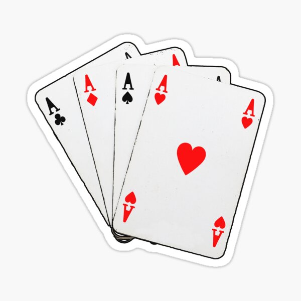 Aces playing cards Sticker