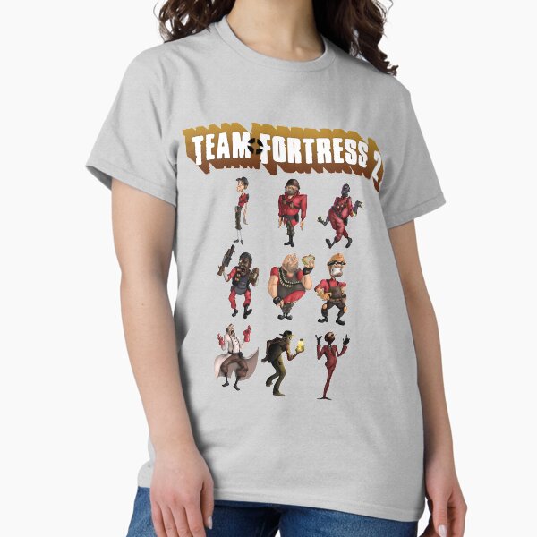 Aperçu de l'œuvre Team Fortress 2 - Tous les personnages/classes avec le logo TF2 créée et vendue par tymersdesigns.