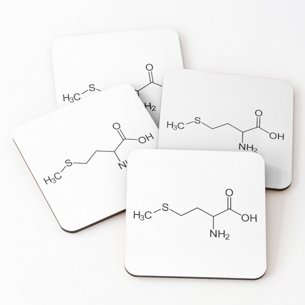 Item preview, Methionine  Structure Chemical Formula designed and sold by MagicBoutique.