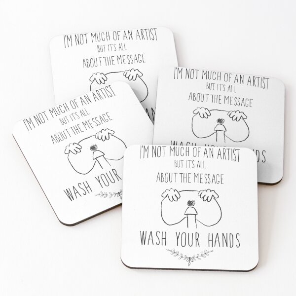 Item preview, wash your hands funny sarcastic illustration designed and sold by Teecha.