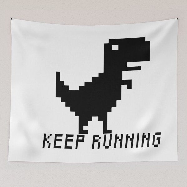Item preview, Offline T-rex DINO Sticker - Keep Running designed and sold by AdlDisEye.